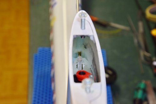 Blick auf die Halterung der TEK-Düse