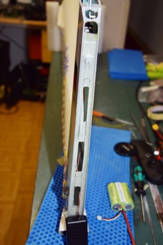 Die geöffnete Abschlussleiste